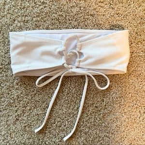 Zaful Bandeau White Swim Top